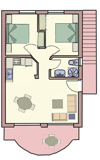 Beautiful and bright 2-room apartment recently renovated located in a modern urbanization of Vilacolum, with central heating and parking space.