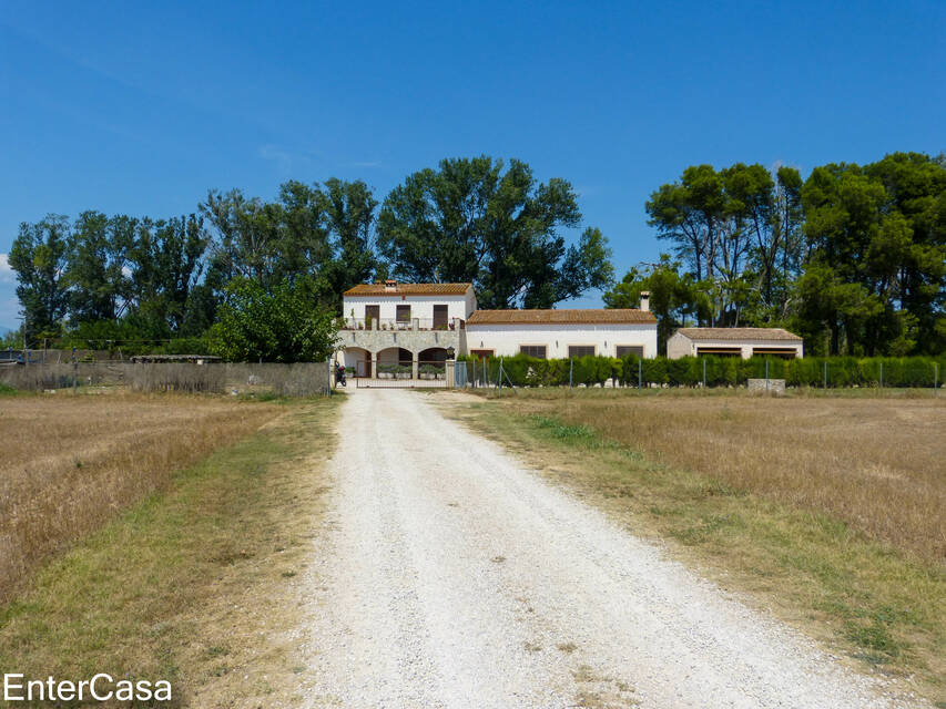 Ferme tranquille avec appartement indépendant dans les champs de l'Empordà. Idéal pour profiter du calme et de la beauté de la nature.