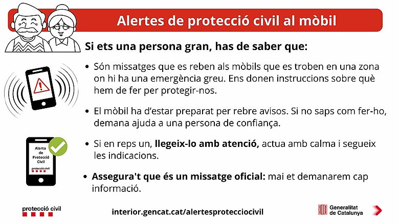 ALERTA DE PROTECCIÓ CIVIL AL MÒBIL