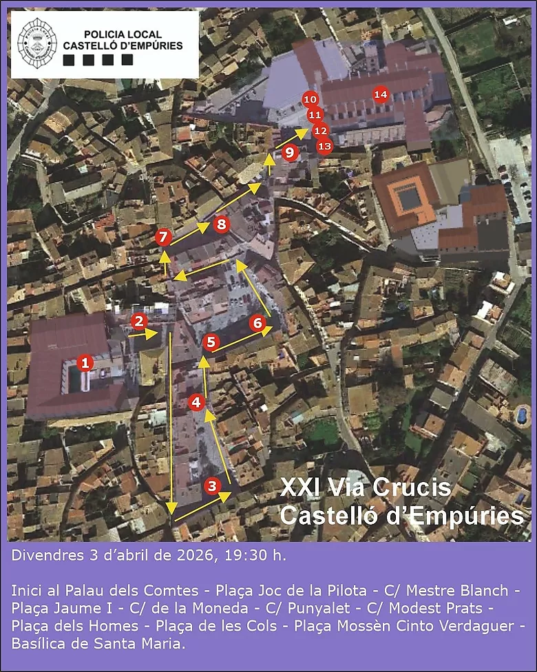Setmana Santa 2026 Via Crucis Castelló d'Empúries