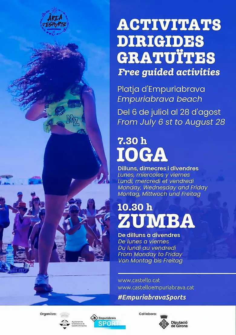 Les activités guidées gratuites font leur retour sur la plage d'Empuriabrava, du 6 juillet au 28 août.