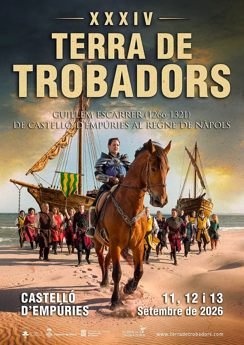  34.ª EDICIÓN DEL FESTIVAL «TERRA DE TROBADORS» 11, 12 y 13 de septiembre de 2026 Castelló d'Empúries